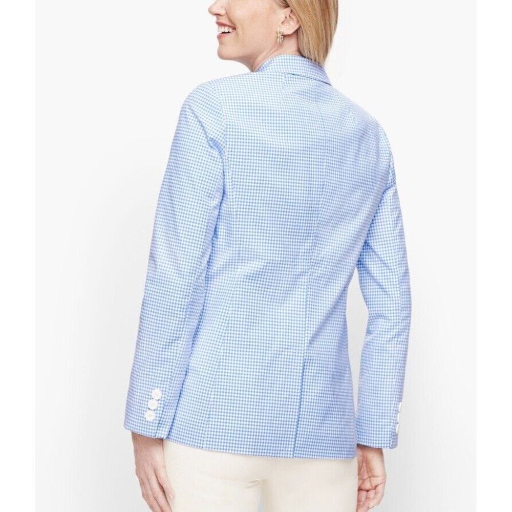 Talbots Blazer Gingham Checkered Single Button Ja… - image 5